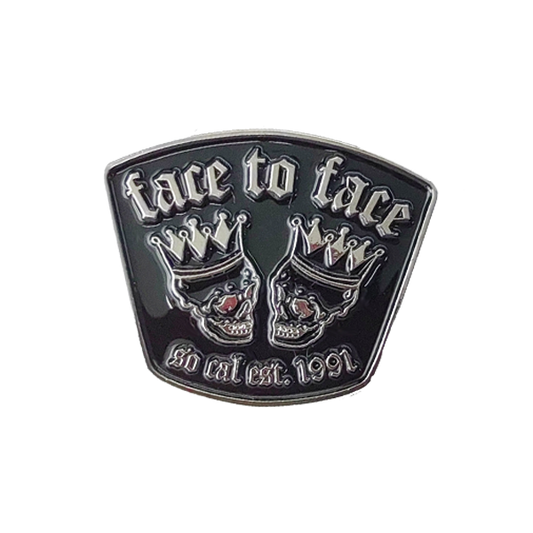 FACE TO FACE - "Skull Crown" (Black/Silver) (Enamel Lapel Pin)