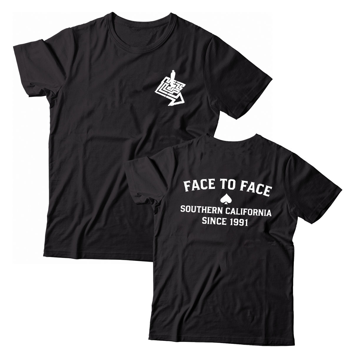 FACE TO FACE - "Maze & Spade" (Black) (T-Shirt)