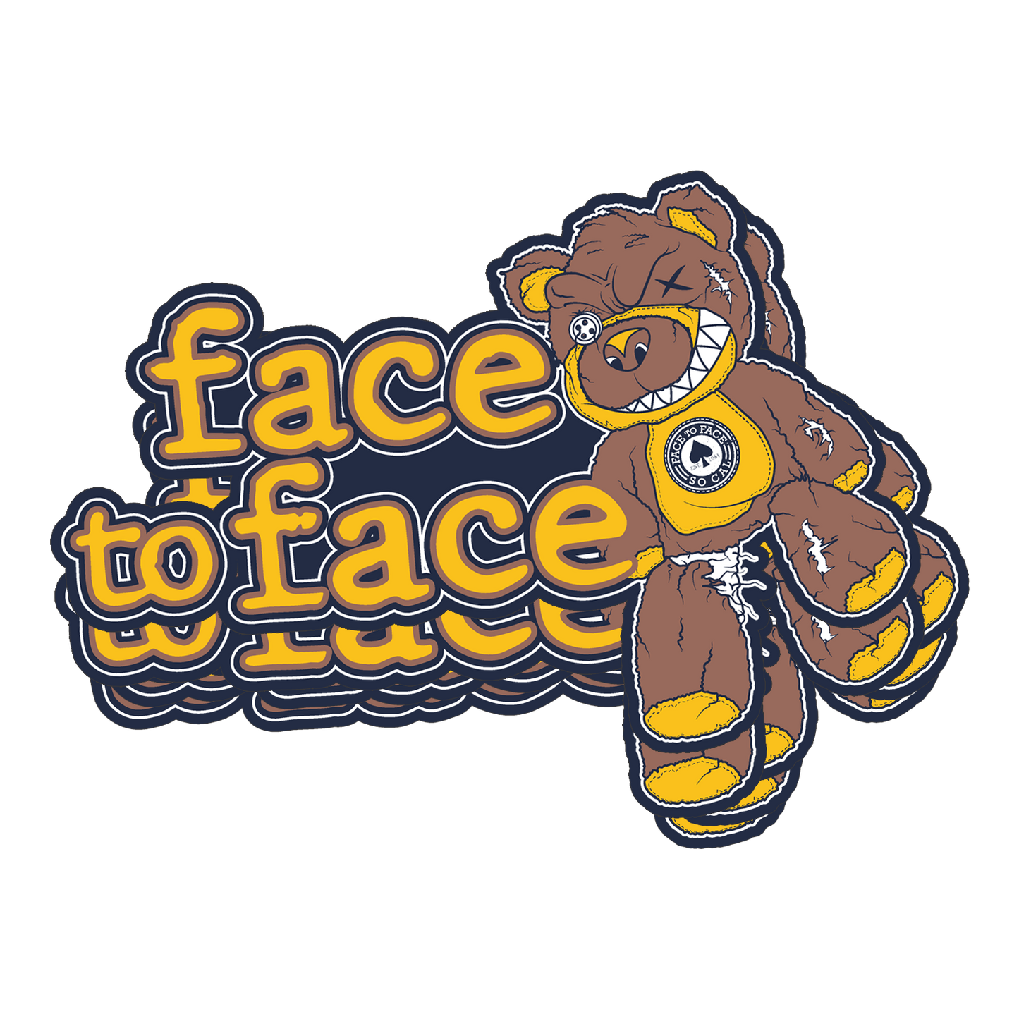 FACE TO FACE - 5 x Big Choice Teddy Bear (v2) (Stickers)