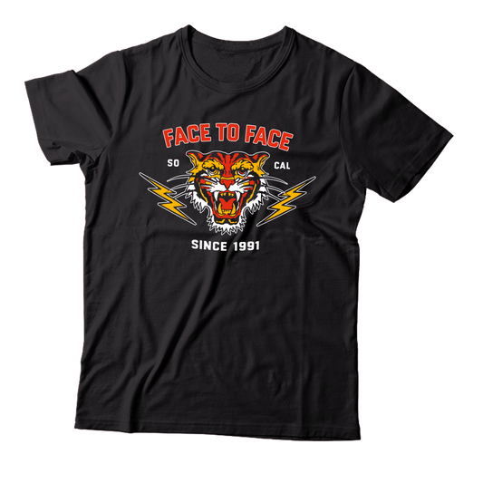 FACE TO FACE - "Tiger" (Black) (T-Shirt)