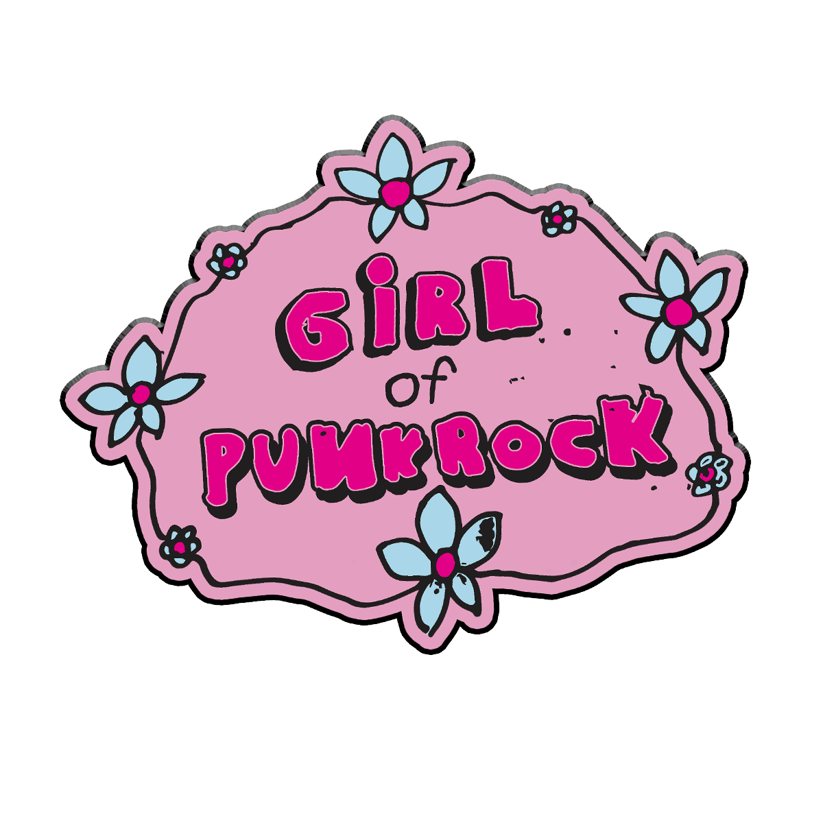 POPR Records - "Girl Of Punk Rock" (Enamel Lapel Pin)