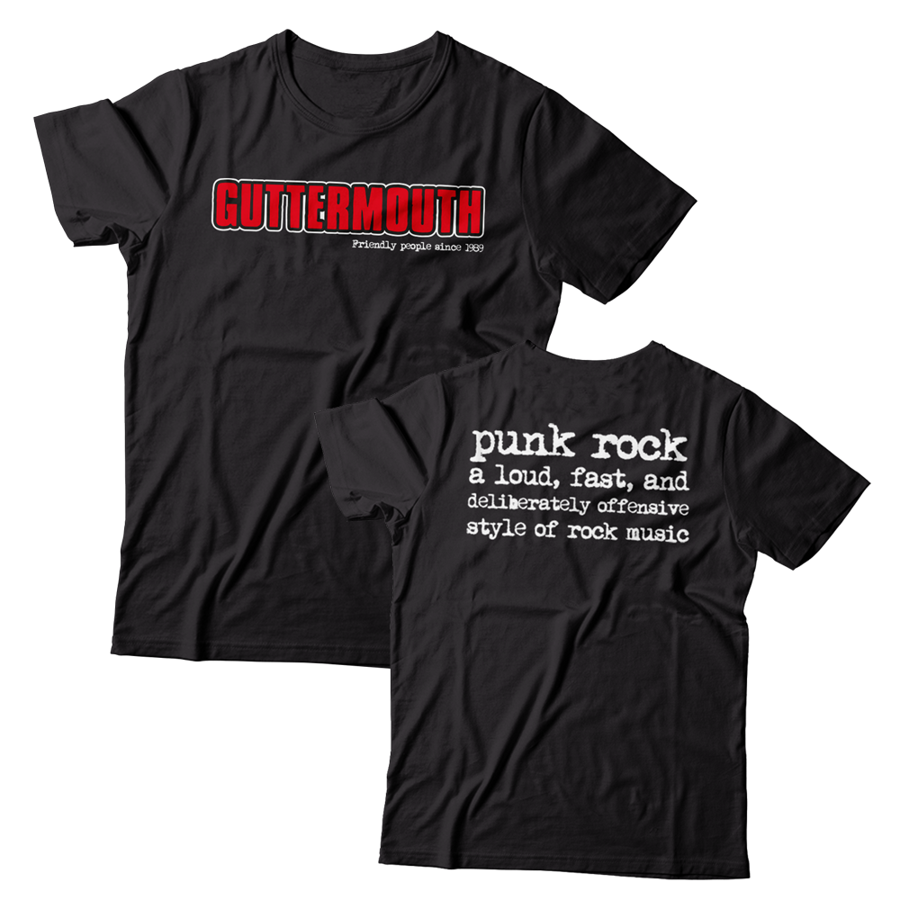 GUTTERMOUTH - "Friendly People" (Black) (T-Shirt)