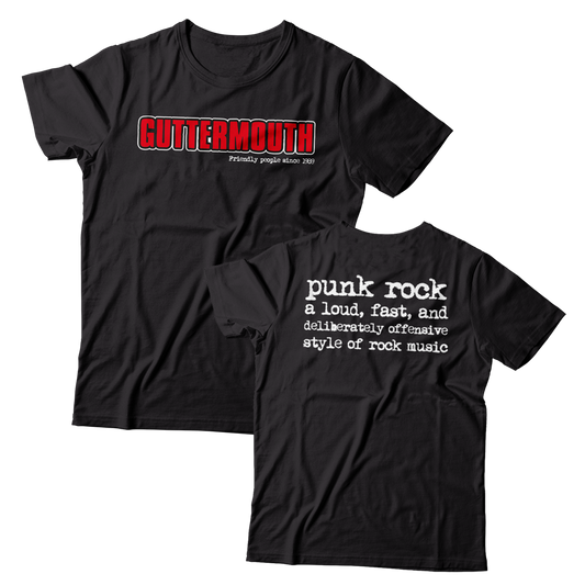 GUTTERMOUTH - "Friendly People" (Black) (T-Shirt)