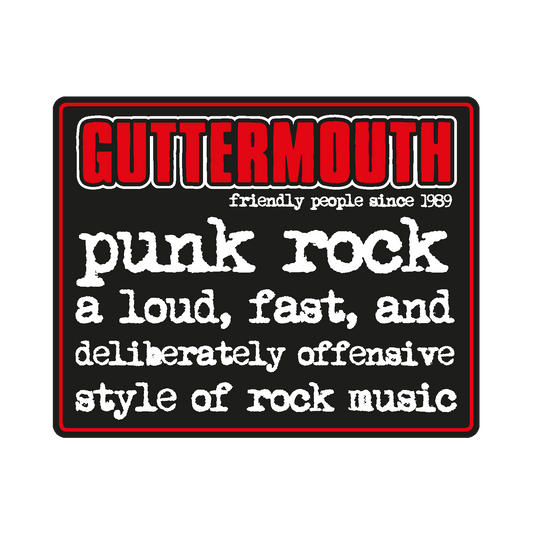 GUTTERMOUTH - Friendly People / Punk Rock Definition (Sticker)