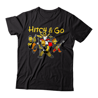 HITCH & GO - "The Simpsons" (Black) (T-Shirt)