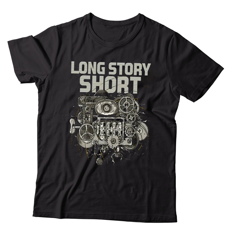 LONG STORY SHORT - "Entangled Machine" (Black) (T-Shirt)