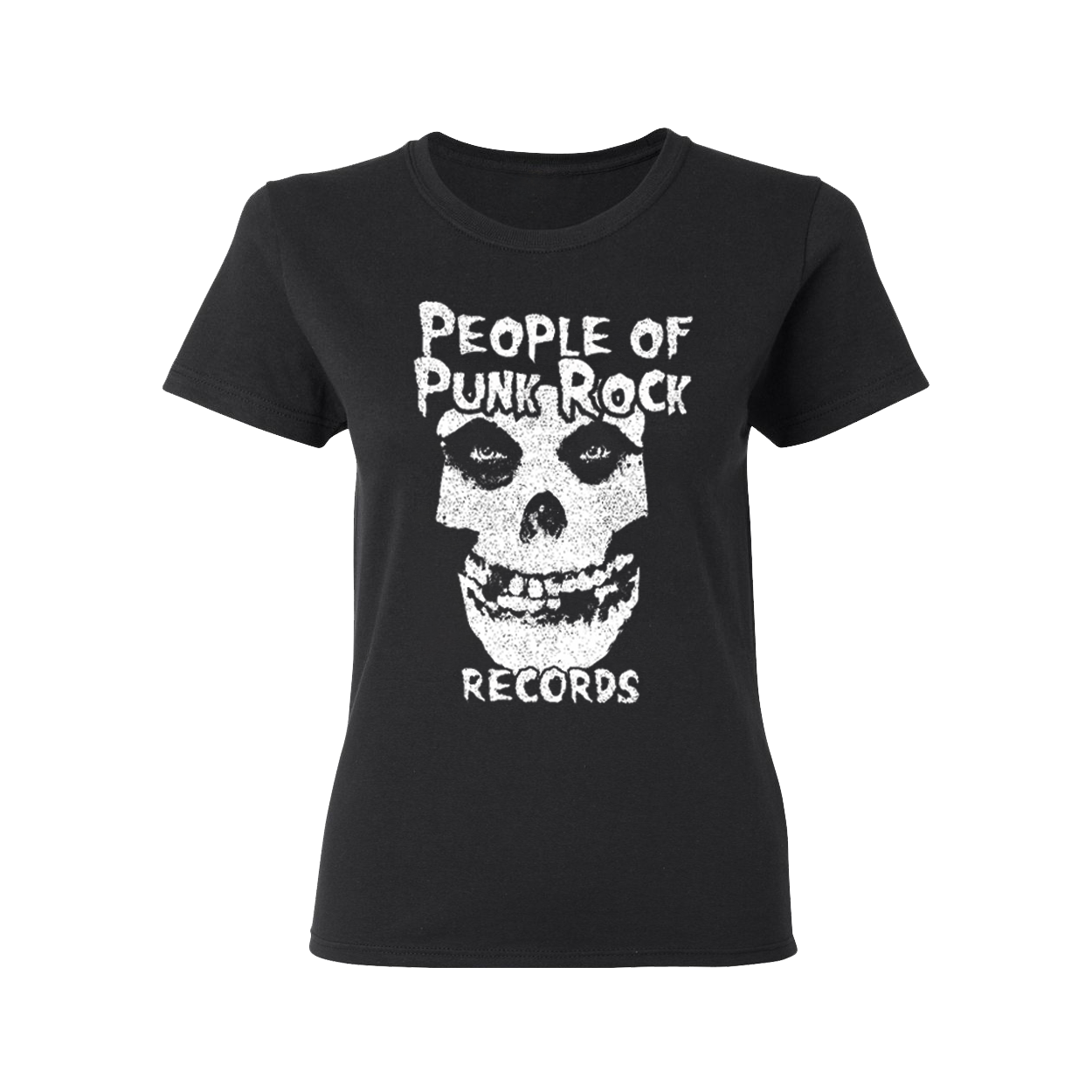 POPR Records - "Fiend Skull Logo" (Black) (Woman T-Shirt)