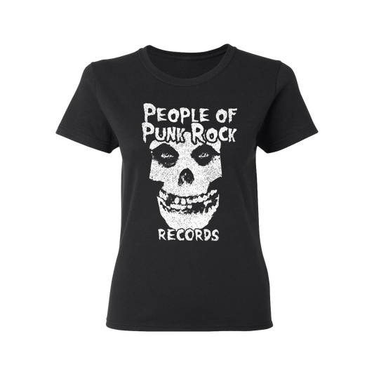 POPR Records - "Fiend Skull Logo" (Black) (Woman T-Shirt)