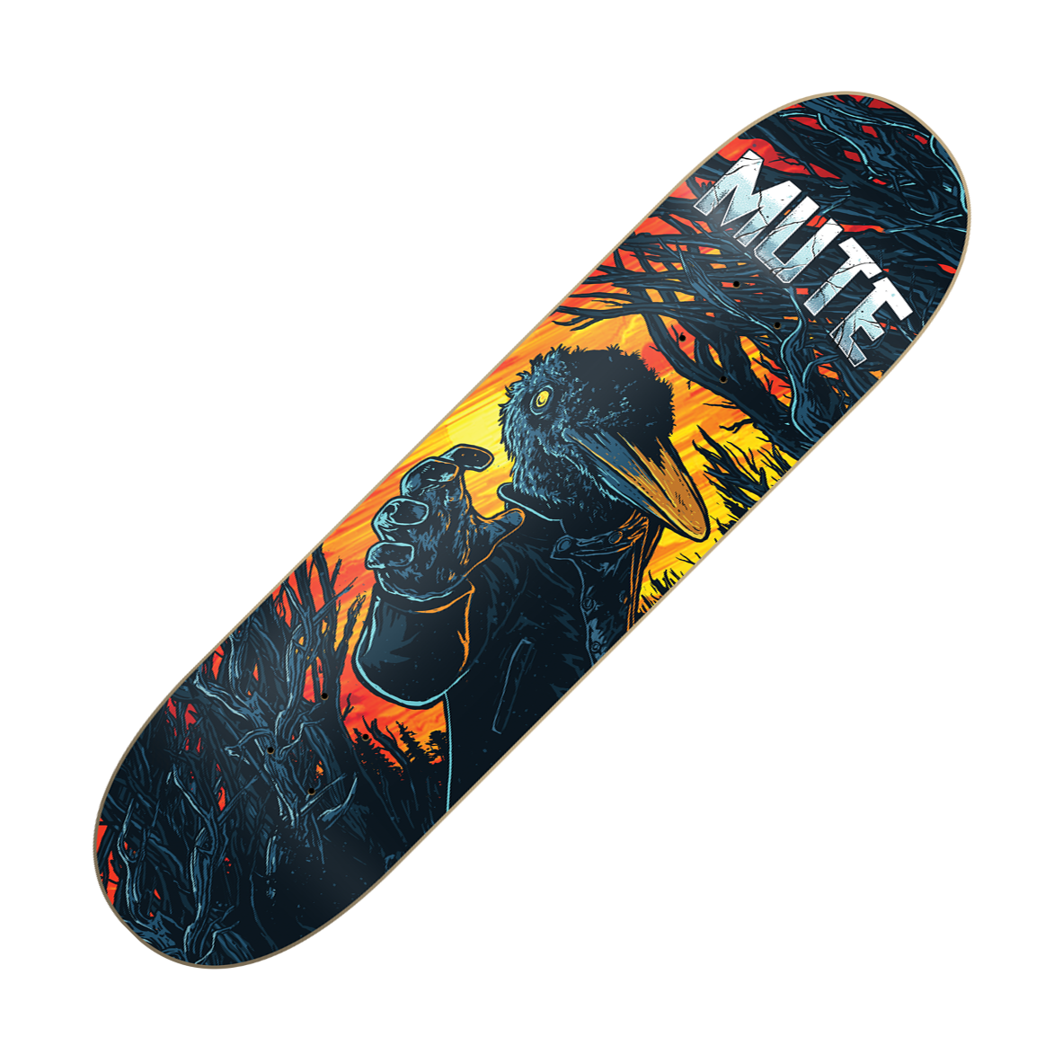 MUTE - "The Raven" (Skateboard Deck)