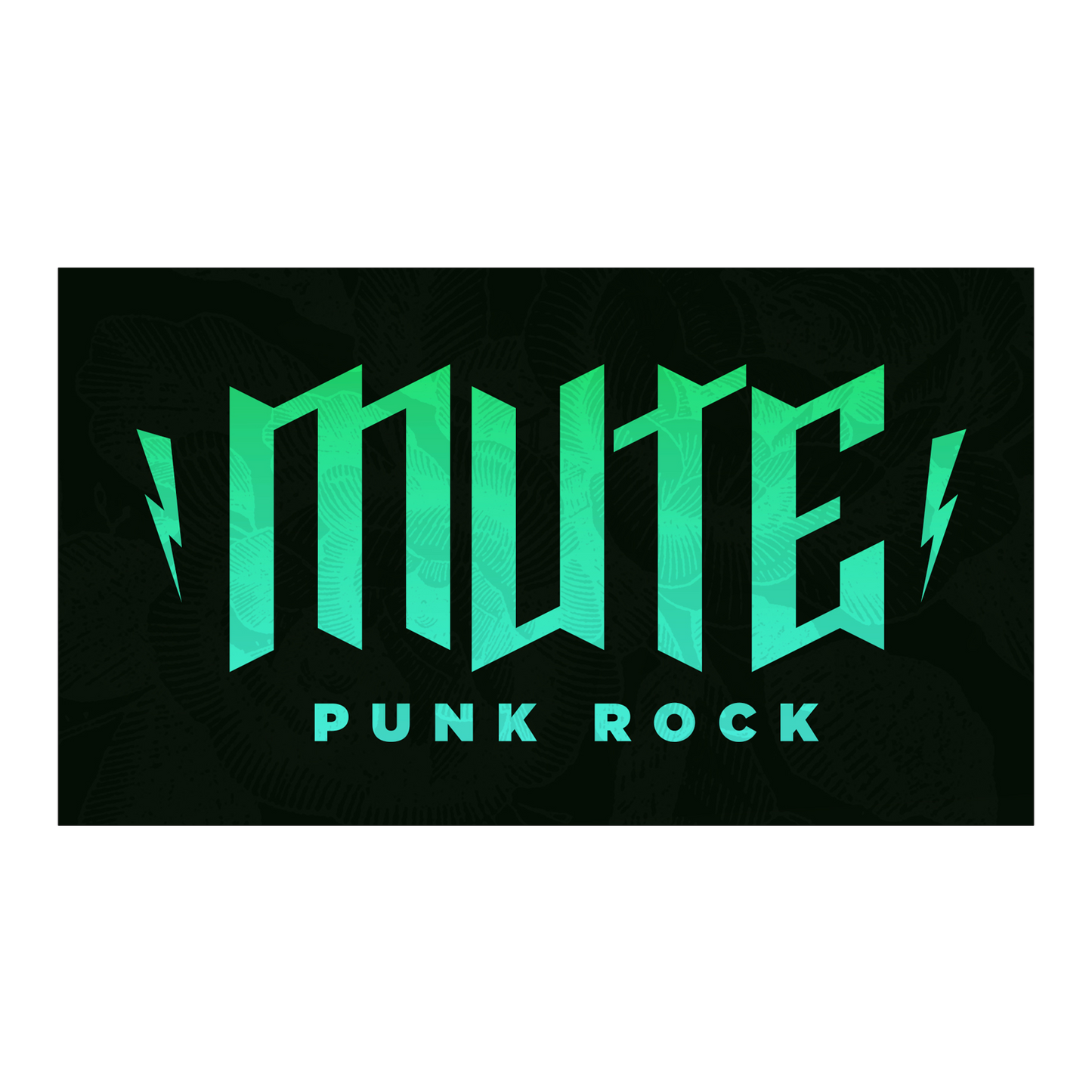 MUTE - Punk Rock Logo (Blue) (Sticker)