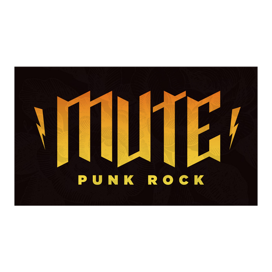 MUTE - Punk Rock Logo (Yellow) (Sticker)