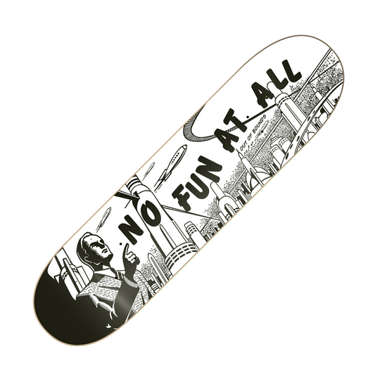 NO FUN AT ALL - "Out Of Bounds" (White) (Skateboard Deck)