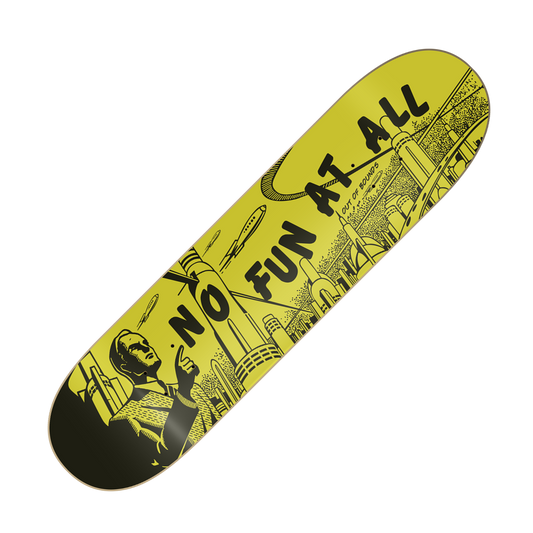 NO FUN AT ALL - "Out Of Bounds" (Yellow) (Skateboard Deck)