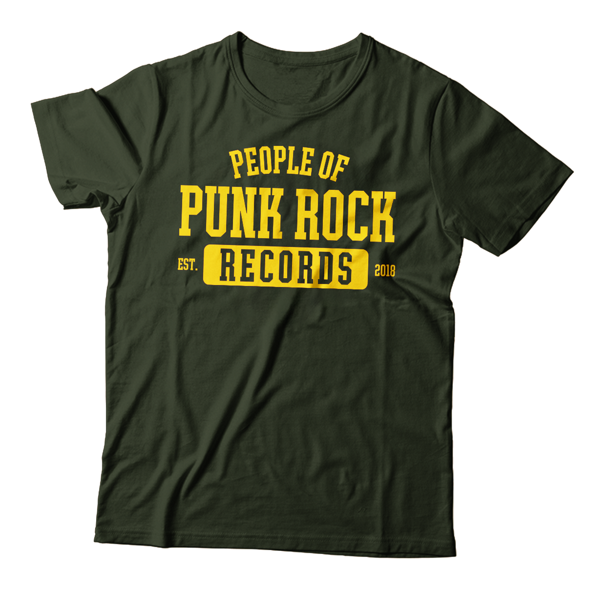 POPR Records - "College Logo" (Yellow/Forest Green) (T-Shirt)
