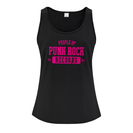 POPR Records - "College Logo" (Pink/Black) (Ladies' Tank Top)