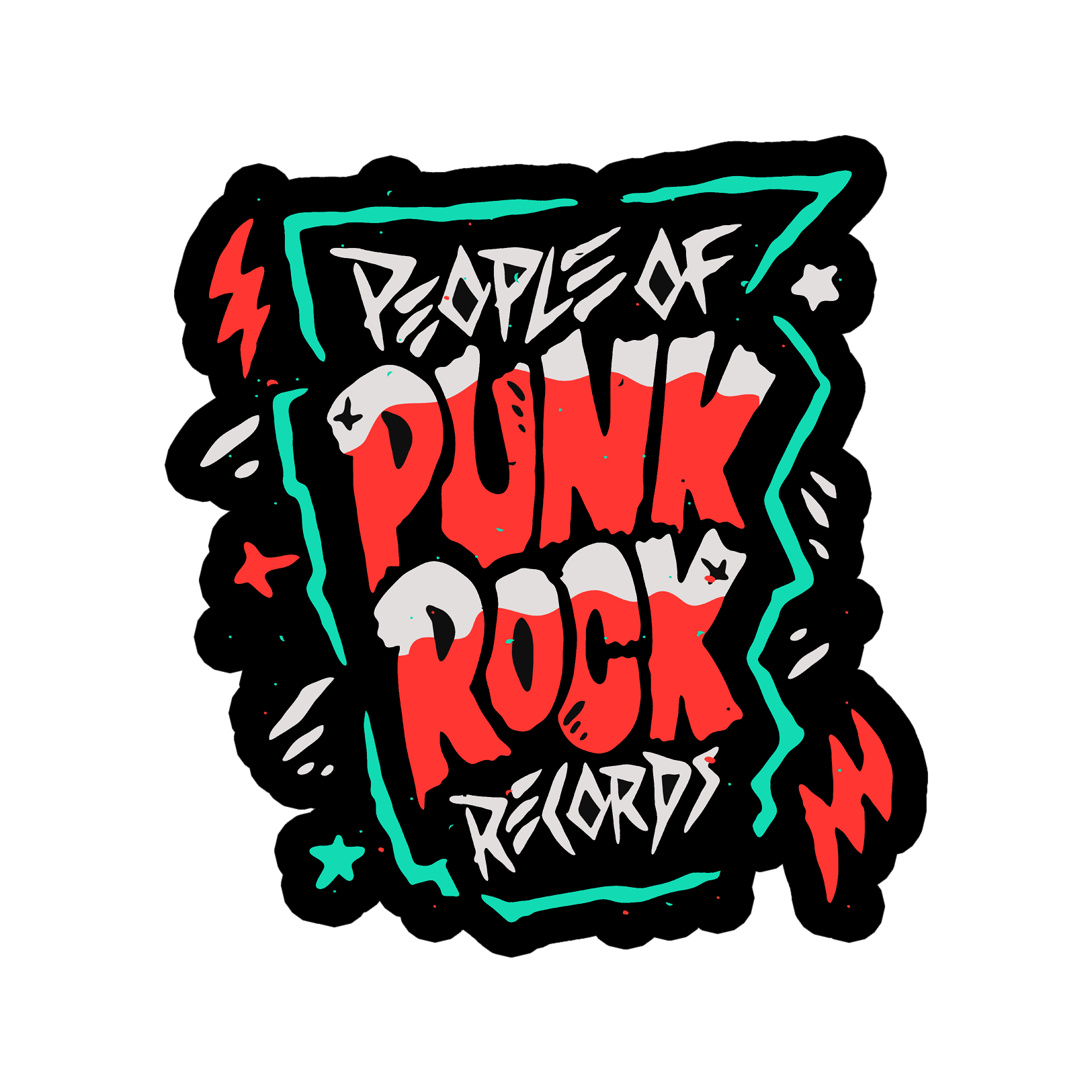 POPR Records - Dead Logo (Sticker) – People of Punk Rock Records