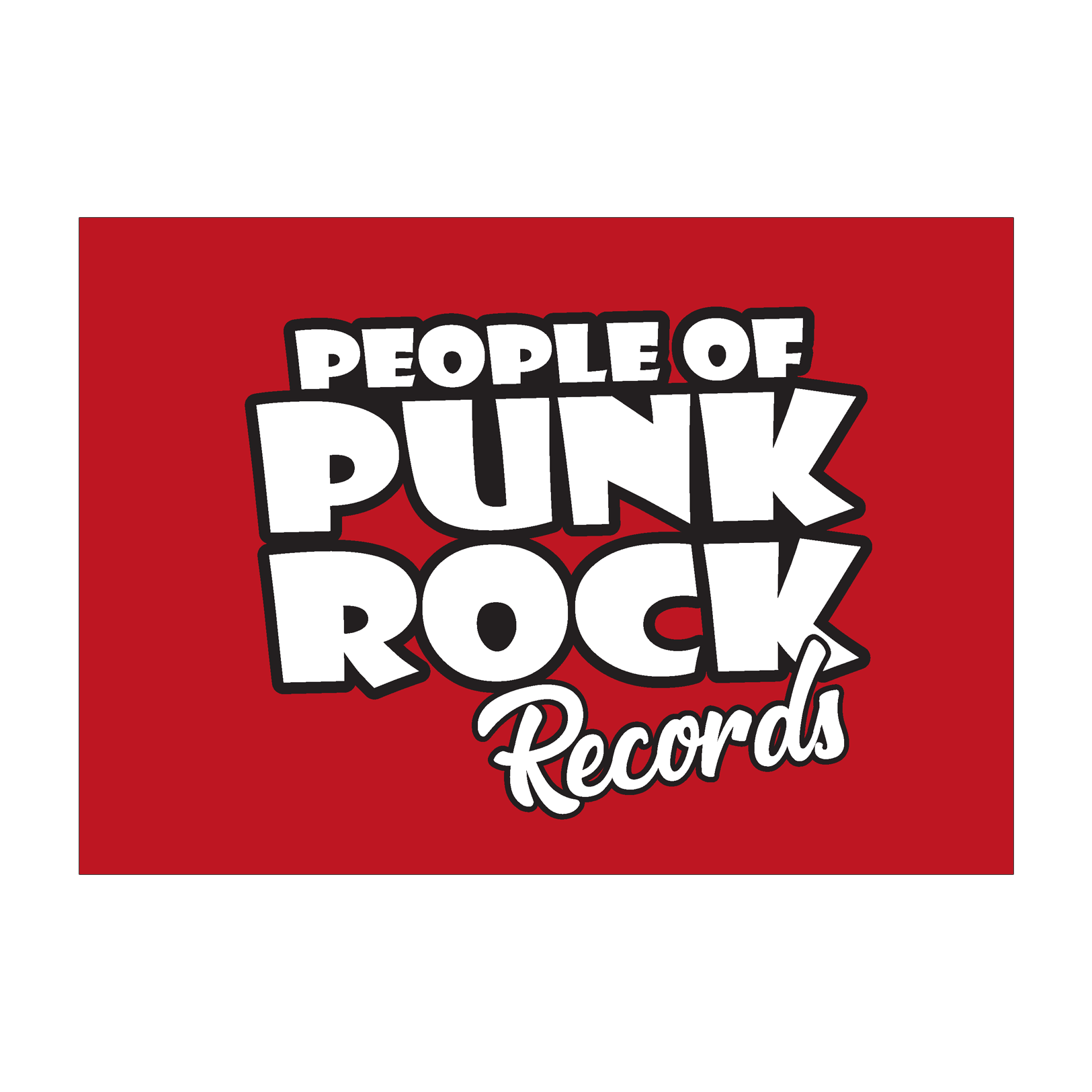 POPR Records - Original Logo (Red Rectangle) (Sticker) – People of Punk ...
