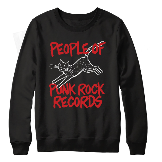 POPR Records - "Minor Threat Meow" (Black) (Crewneck Sweatshirt)