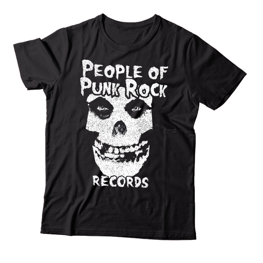 POPR Records - "Fiend Skull Logo" (Black) (T-Shirt)