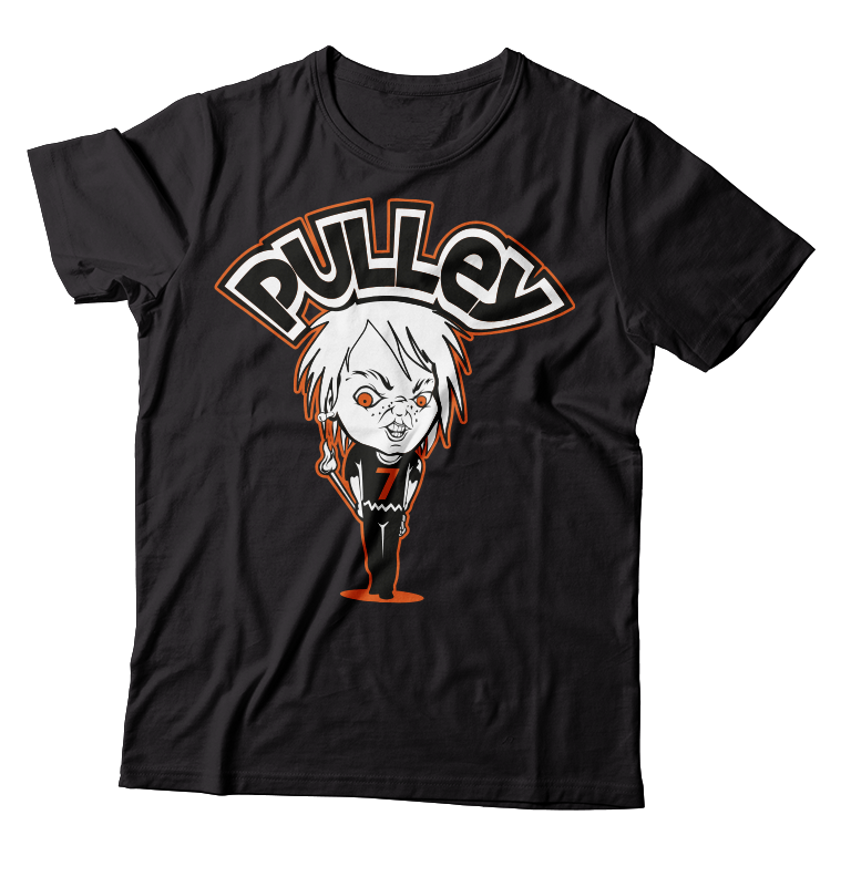 PULLEY - "Chucky" (Black) (T-Shirt)