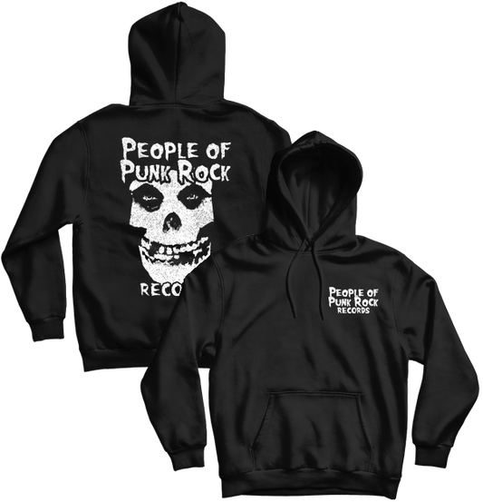 POPR Records - "Fiend Skull Logo" (Black) (Pullover Hoodie)
