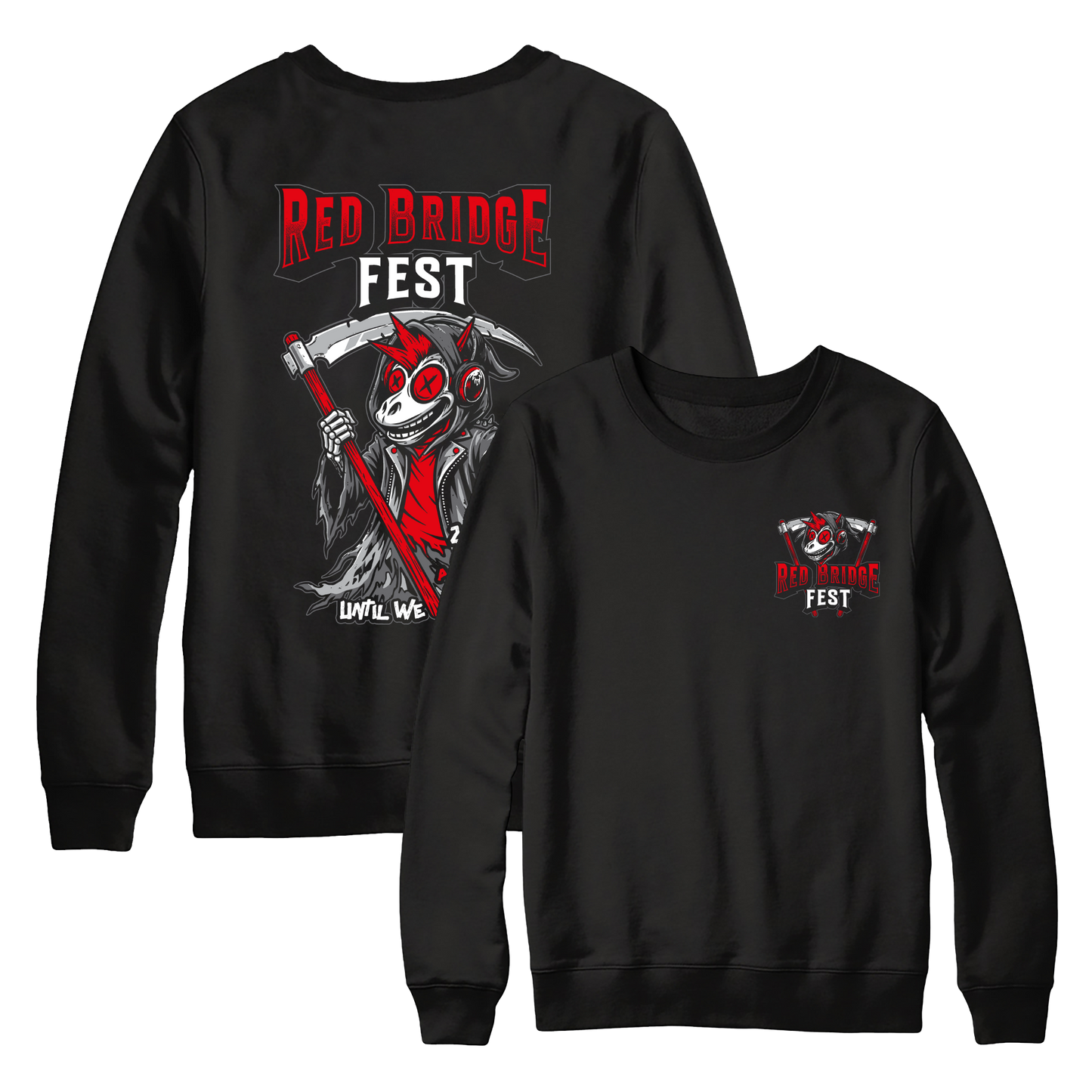 RED BRIDGE FEST - "2027 / Until We Meet Again..." (Black) (Crewneck Sweatshirt)