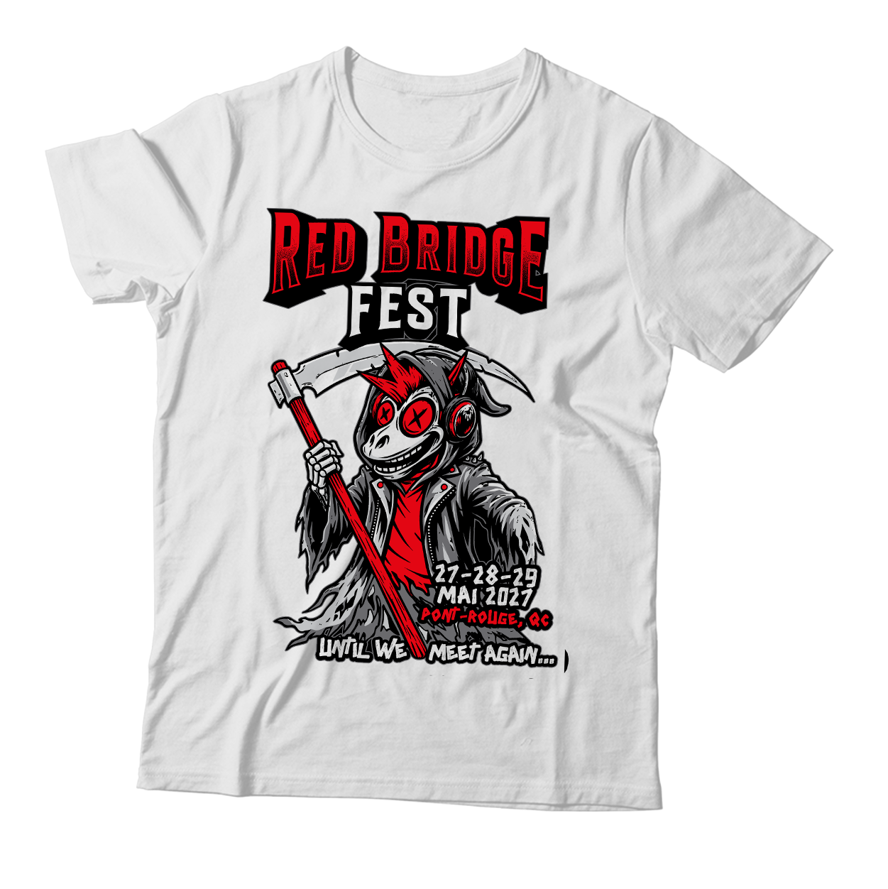 RED BRIDGE FEST - "2027 / Until We Meet Again..." (White) (T-Shirt)