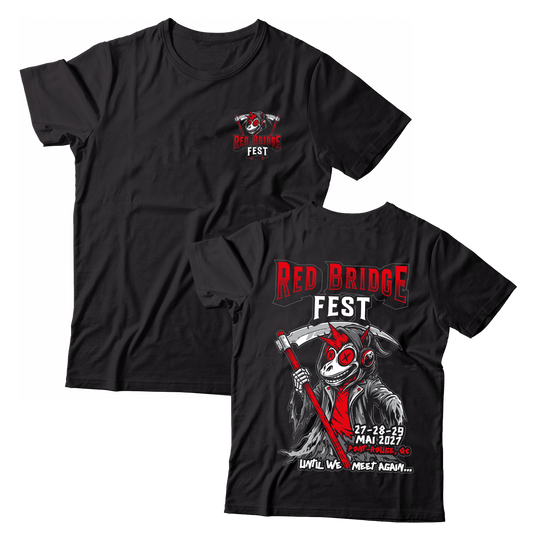 RED BRIDGE FEST - "2027 / Until We Meet Again..." (Front & Back) (Black) (T-Shirt)