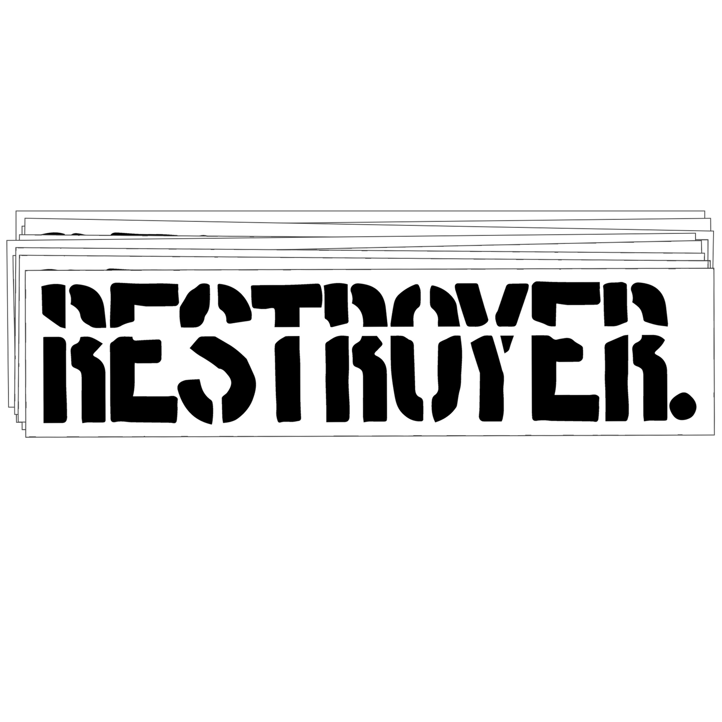 RESTROYER. - 10 x Logo (Stickers)