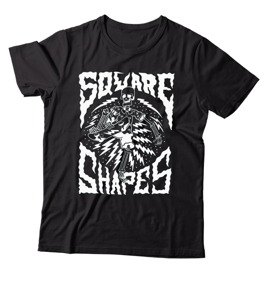 SQUARE SHAPES - "Skeleton Skater" (Black) (T-Shirt)