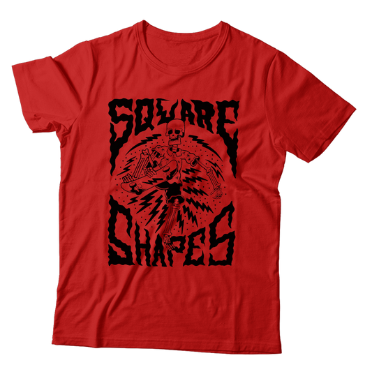 SQUARE SHAPES - "Skeleton Skater" (Red) (T-Shirt)