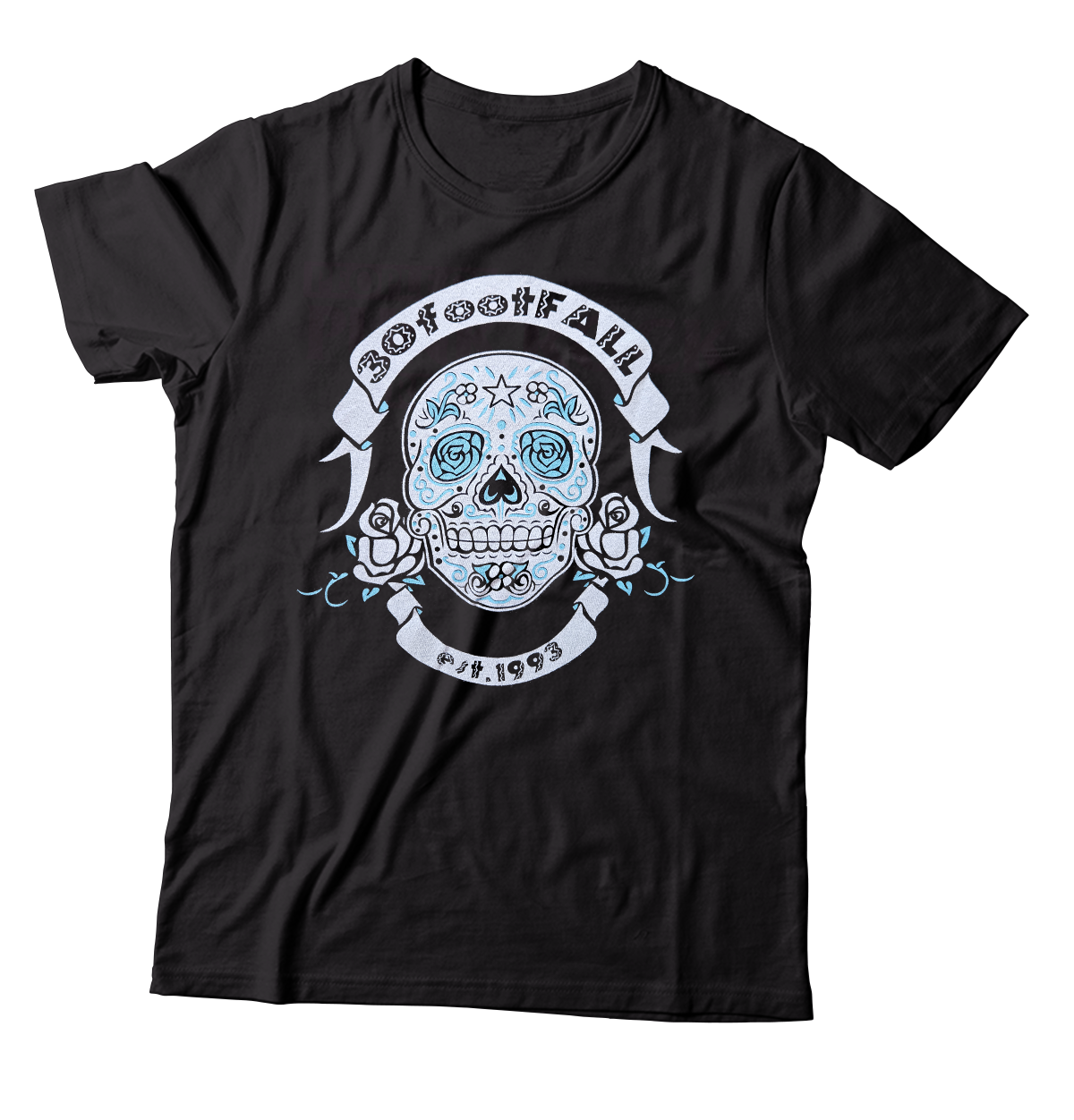 30footFALL - "Sugar Skull" (Black) (T-Shirt)