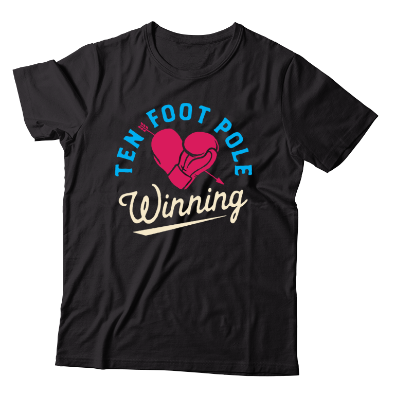 TEN FOOT POLE - "Winning Heart" (Black) (T-Shirt)