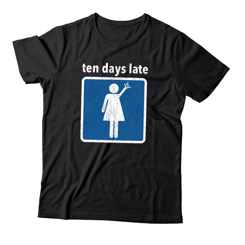 TEN DAYS LATE - "Go With The Flow" (Black) (T-Shirt)