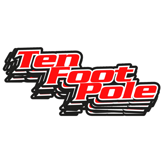 TEN FOOT POLE - Logo (Red) (Sticker)