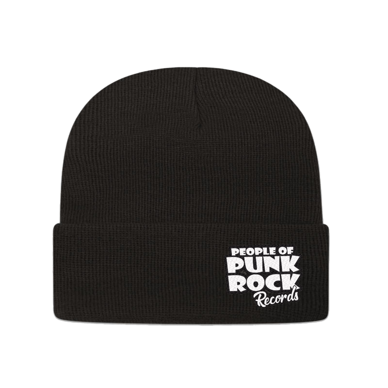 POPR Records - "White Logo / Side" (Black) (Beanie)