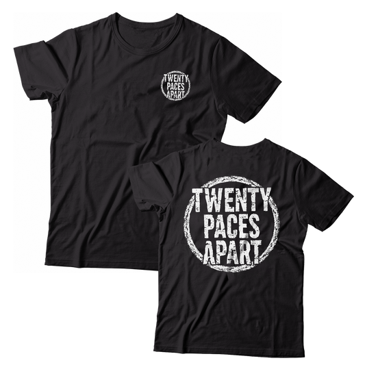 TWENTY PACES APART - "Logo" (Black) (T-Shirt)