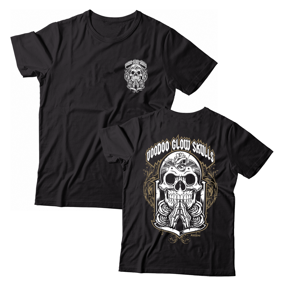 VOODOO GLOW SKULLS - "Southern California Street Music" (Front & Back) (Black) (T-Shirt)