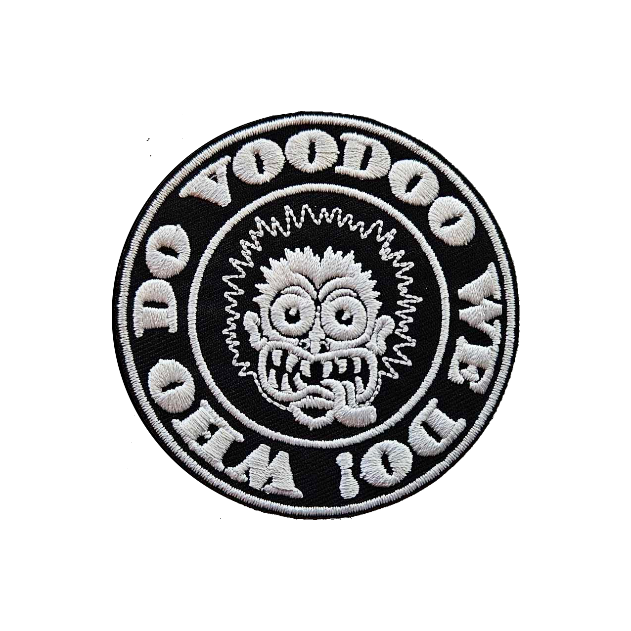 VOODOO GLOW SKULLS - "Who Do Voodoo We Do!"  (Embroidered Patch)