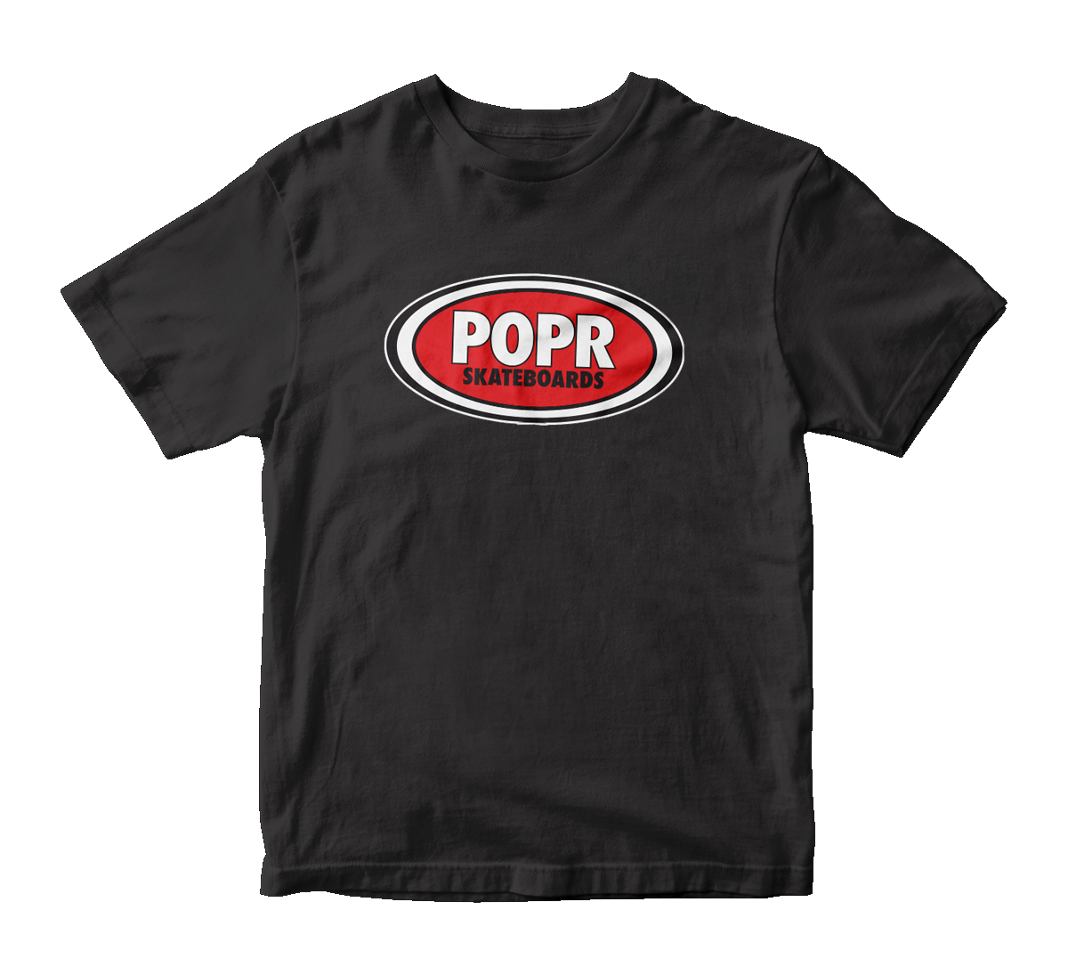 POPR Records - "Real Skateboards" (Black) (Youth T-Shirt)