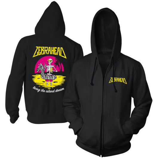 ZEBRAHEAD - "Living The Island Dream" (Black) (Zip Hoodie)