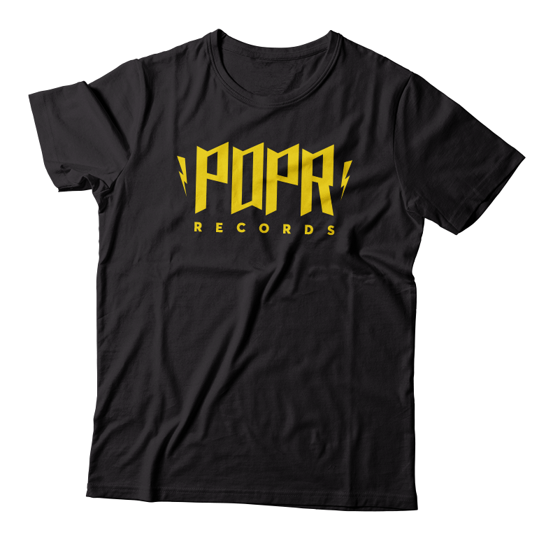 POPR Records - "Mute Logo" (Black) (T-Shirt)