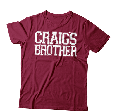 CRAIG'S BROTHER - "Homecoming Logo" (Cardinal Red) (T-Shirt)