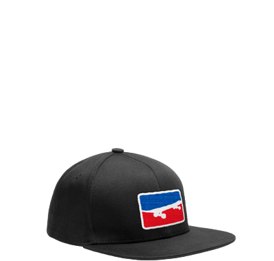 POPR - "Skateboard Logo" (Flat Bill Snapback Cap)