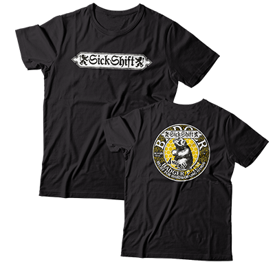 SICK SHIFT - "Angry Badgers" (Black) (T-Shirt)